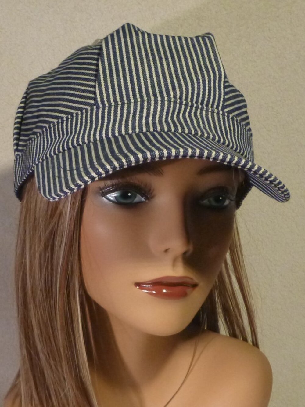 Broner NWT Vintage Hickory Stripe Railroad Engineer Cap Utility Hat Size L